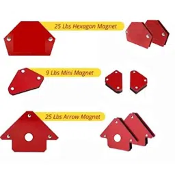 Aasons 6 Pcs Red Multi Angle Magnetic Triangle Welding Holder/Positioner Set for Fabrication And Welding image 3