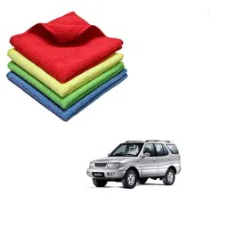 Kozdiko 40x40cm 300GSM Microfiber Cleaning Cloth for Tata Safari Dicor (Pack of 4)-picture-48