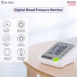 Dr Odin BSX 516 Grey &a; White Fully Automatic Digital Blood Pressure Monitor with Large LCD Display image 5