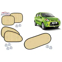 Auto Pearl 5 Pcs PVC &a; Mesh Beige Window &a; Rear Sun Shade Set for Maruti Suzuki Alto 800 2016-picture-34