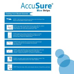 Accusure 50 Pcs Glucometer Plastic Test Strips image 5