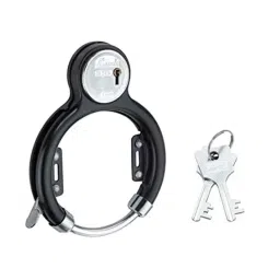 Link Sleek Alloy Steel Black Cycle Frame Lock with 2 Keys-picture-10