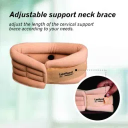 Leeford Cotton Skin Adjustable Soft Cervical Collar with Support, Size: S image 3