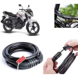 Auto Pearl PVC &a; Plastic Black Combination Cable Lock for SZ R-picture-12