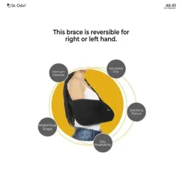Dr Odin AS-01 Black Long-Lasting Support Arm Sling Pouch, Size: S image 3
