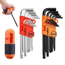 Horusdy 26 Pcs Chrome Vanadium Steel Ball End Long Arm Hex Wrench Set, T94224-picture-35