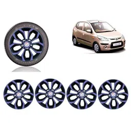 Auto Pearl 4 Pcs 13 inch Black ABS Press Type Hubcap Wheel Cover Set with Retention Ring for Hyundai I10Type1-picture-27