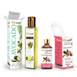 GoWoo 2 Pcs 10ml Natural Wintergreen Aroma Oil &a; 100ml Avocado Carrier Oil Set, GWOC1300-P48+P167-picture-24