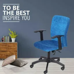 Heikin Fabric Blue Medium Back Ergonomic Office Chair for Work from Home &a; Study, HE-00085 image 4