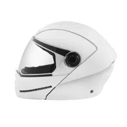 Studds Ninja Elite Super White Flip-Up Helmet, Size: Large image 4