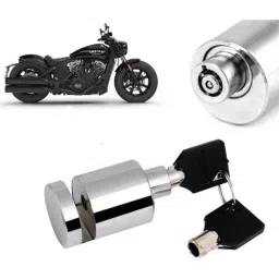 Auto Pearl Stainless Steel Silver Heavy Duty Anti Theft Motorcycle Disc Brake Lock, Lock-254-picture-30