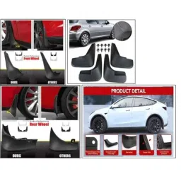 SureStrive 4 Pcs PVC Cup Type Front &a; Rear Mud Flap Set for Volkswagen Tiguan All Model image 2