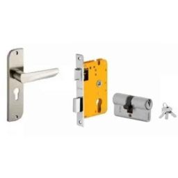 Dorset HL Series Amy 70mm Stainless Steel Door Handle Lock Set with Both Side Key Cylinder (Pack of 3)-picture-3