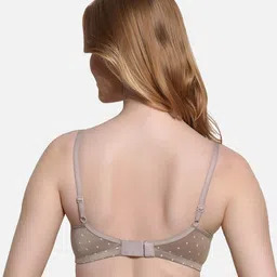 FIMS Polka Dot Printed Full Coverage Lightly Padded T-shirt Bra With All Day Comfort image 4