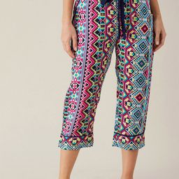 The Kaftan Company Women Pink & Blue Printed Lounge Pants-picture-19