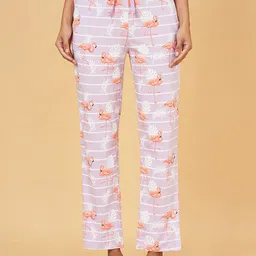 Dreamz by Pantaloons Women Flamingo Printed Pure Cotton Lounge Pant-picture-37