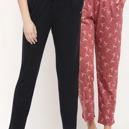 Kanvin Women Pack Of 2 Pure Cotton Lounge Pants-picture-41