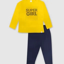Moms Love Girls Typography Printed Pure Cotton Nightsuit-picture-35