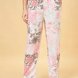 Dreamz by Pantaloons Women Printed Mid-Rise Lounge Pants With 2 Pockets-image-30