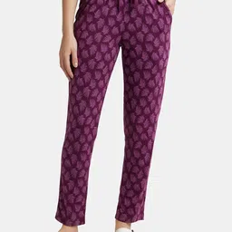 Jockey Women Purple Tropical Printed Lounge Pants-image-30