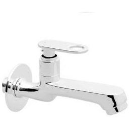 IRIS Curio Max Brass Chrome Finish Long Body Bib Cock with Wall Flange-picture-7