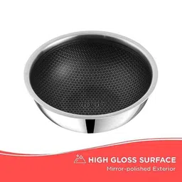 Vinod Platinum Triply 1.2L Extra Deep Stainless Steel Tasra with Lid, EDPXT18 image 4