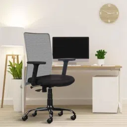 Rose Jack Mesh Grey Medium Back Revolving Ergonomic Office Chair-image-23