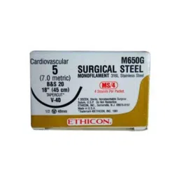 Ethicon M650G 12 Pcs 5 Silver Stainless Steel Surgical Suture Box, Size: 18 inch-picture-41