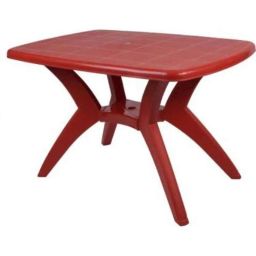 Supreme Melody Red Plastic &a; Polypropylene Rectangle Outdoor Table-picture-11