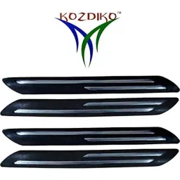 Kozdiko 4 Pcs Double Chrome Bumper Protector Black Set for Skoda Superb image 2