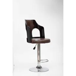 Teal 120kg Leatherette &a; Chrome Tan &a; Black Czech Bar Stool image 2