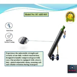 Suwas 24x40x110cm Steel Argon Gas Cylinder Handling Trolley, SU-ART-003 image 4