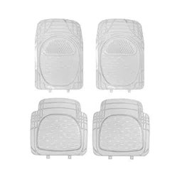 Kozdiko 6204 4 Pcs Rubber &a; PVC White Car Foot Mat Set for Maruti Suzuki Old Swift-picture-15
