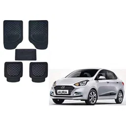 Kozdiko 6255TW 5 Pcs PVC &a; Rubber Black Car Mat Set for Hyundai Aura-picture-34