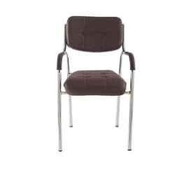 Da URBAN Barfi Brown Leatherette Visitor Chair-picture-17