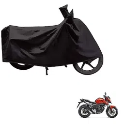 Kozdiko Polyester Black Dust &a; Waterproof Bike Body Cover with Mirror Pockets for Honda CB Hornet 160R-picture-19