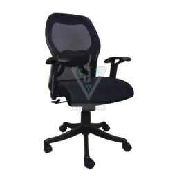 VJ Interior 29x22x22 inch 16 kg Black Calvo Mesh Padded Medium Back Office Chair, VJ-0104-picture-41