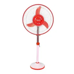 Lovely Solar Fan King 12 inch 30W Red &a; White PMDC Table Solar Fan with 1 Year Warranty-image-3