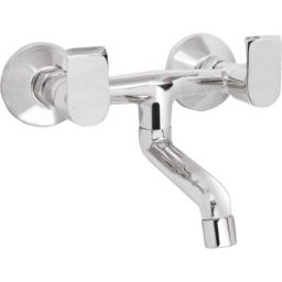 IRIS Waterfall Brass Chrome Finish Non Telephonic Wall Mixer-picture-22