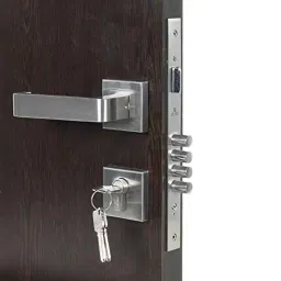 Voltizi Rose Stainless Steel Matt Finish Both Side Key Mortise Door Lock Handle Set with 3 Computer Keys, Lobos-OSK-R image 3