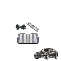 Kozdiko Aluminium Foil UV Protection Silver Windshield Sun Shade for BMW 3 Series-picture-10