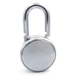 Harrison 75mm 12 Lever Mild Steel Bright Chrome Plated Finish Round Padlock with 4 Keys, SC-2000-0558 (Pack of 4) image 2