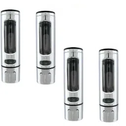 Prestige 350ml Plastic Silver Heavy Duty Wall Mount Liquid Soap Dispenser (Pack of 4)-image-7