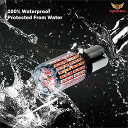 Miwings 144 SD 2800 Lumen 3014 Chipset Led Canbus Error Free Car Lamp 18W Car Turn Signal Indicator Light Bulbs Universal For Car Red 144 SD Pack Of 2 image 3