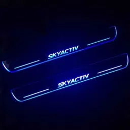 Kozdiko 4 Pcs Acrylic Blue Light Foot Step LED Sill Scuff Plate Set for Baleno image 4