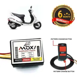 Auto Pearl 12V Black Front &a; Rear Flasher Indicator Light with Switch for Mahindra Duro 125-picture-26
