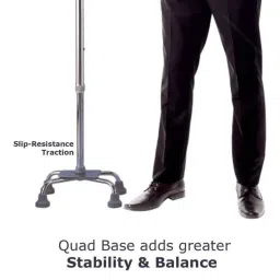 Easycare 66-89cm Stable Four Prong Base Aluminum Walker Stick, EC924 image 3