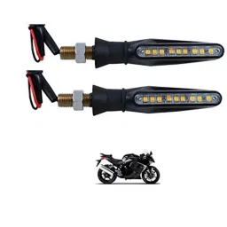 Kozdiko 4 Pcs Plastic Front &a; Rear Side Sleek Yellow Bike Indicator Set for Hyosung GT250R5-picture-15