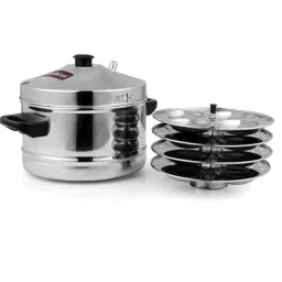 blueberry-s Blueberry&s;s Stainless Steel Induction Base Idli Cooker Maker Pot with 4 Plates, BIC416 image 5