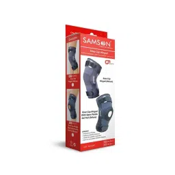 Samson Deluxe NE-0610 Black Hinged Knee Cap, Size: M image 5